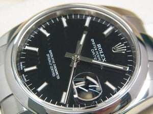 ROLEX Oyster PERPETUAL date black 115200 Mens 185235244 hannari-shop