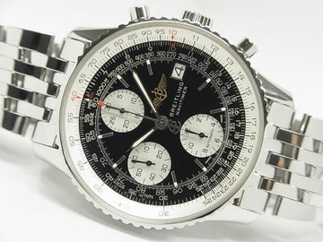 BREITLING Old Navitimer black Dial Bracelet Specification Ref.A142B02NP Genuine goods Mens 185246378 hannari-shop