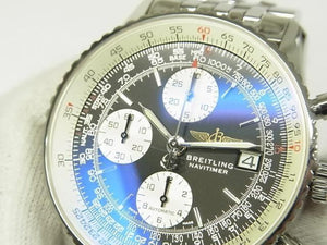 BREITLING Old Navitimer black Dial Bracelet Specification Ref.A142B02NP Genuine goods Mens 185246378 hannari-shop