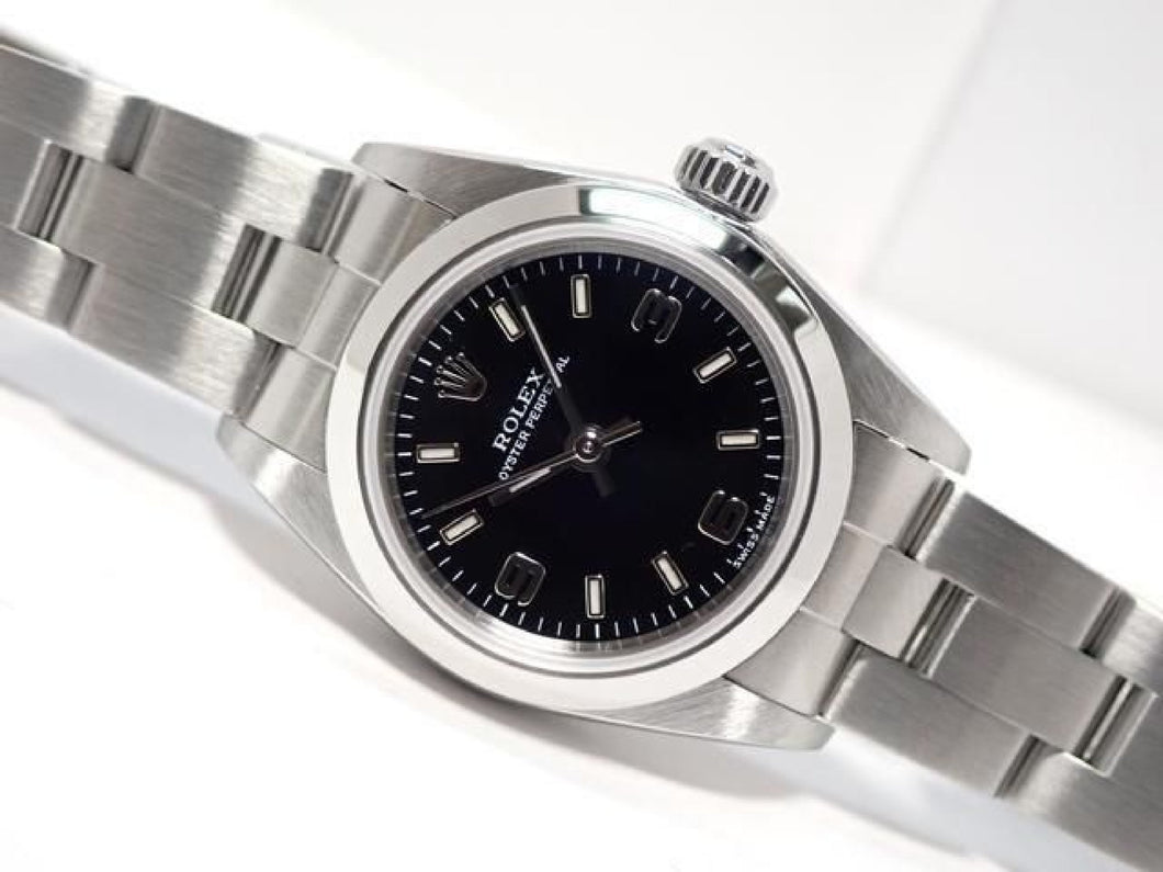 ROLEX Oyster PERPETUAL black3 6 9 Womens Ref.76080 Womens 185633176 hannari-shop