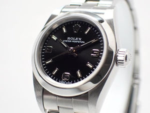 ROLEX Oyster PERPETUAL black3 6 9 Womens Ref.76080 Womens 185633176 hannari-shop