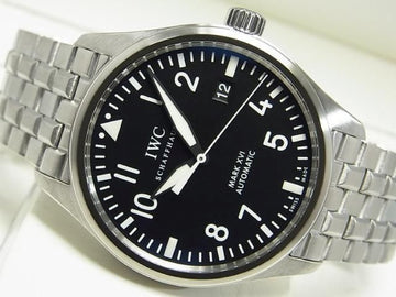 IWC mark16 black SS Bracelet Ref.IW325504 Mens 185735896 hannari-shop