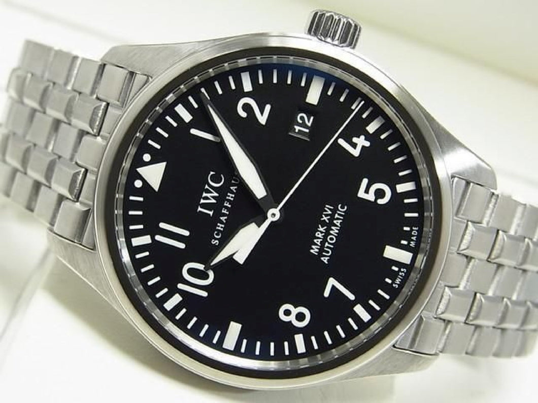 IWC mark16 black SS Bracelet Ref.IW325504 Mens 185735896 hannari-shop