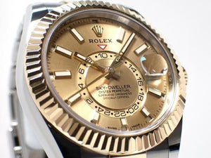 ROLEX Sky-Dweller 18KYG combination champagne Ref.326933 Mens 185883698 hannari-shop