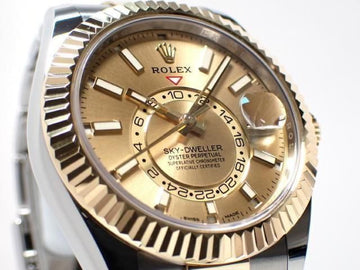 ROLEX Sky-Dweller 18KYG combination champagne Ref.326933 Mens 185883698 hannari-shop