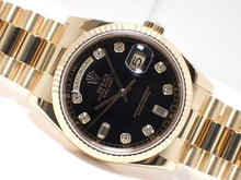 ROLEX DAY DATE 36 MM YG black Dial index diamond 118238A Y series Mens 186074402 hannari-shop