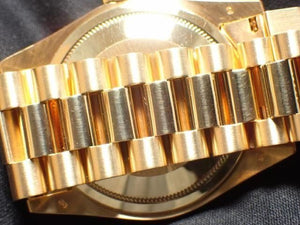 ROLEX DAY DATE 36 MM YG black Dial index diamond 118238A Y series Mens 186074402 hannari-shop