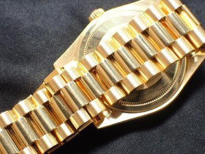 ROLEX DAY DATE 36 MM YG black Dial index diamond 118238A Y series Mens 186074402 hannari-shop