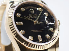 ROLEX DAY DATE 36 MM YG black Dial index diamond 118238A Y series Mens 186074402 hannari-shop