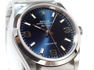 ROLEX Air-King blue3 6 9 Dial 14000M P series '01  Genuine goods Mens 186202487 hannari-shop