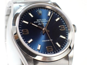 ROLEX Air-King blue3 6 9 Dial 14000M P series '01  Genuine goods Mens 186202487 hannari-shop