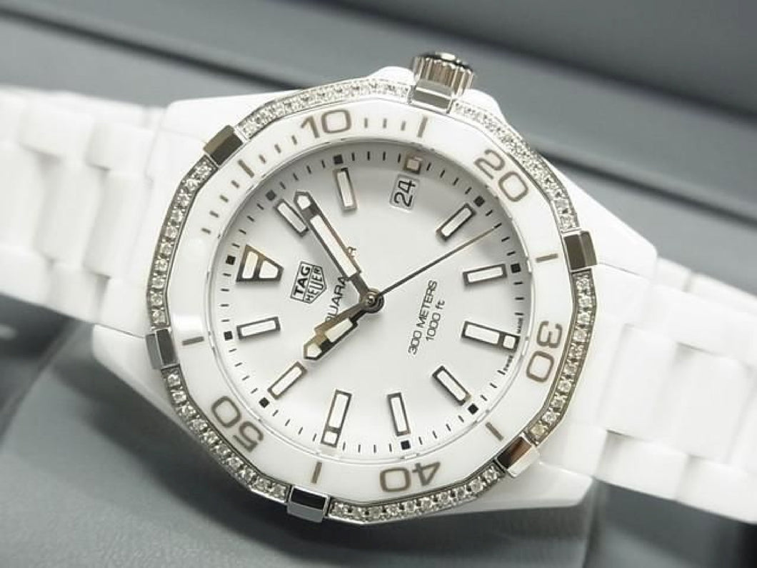 TAG HEUER Aquaracer quartz diamond bezel WAY1396.BH0717 Womens Womens 186260144 hannari-shop