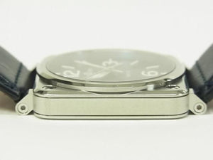 BELL & ROSS BR0392 blue Steel 42 MM BR0392-BLU-ST/SCA Mens 186283241 hannari-shop