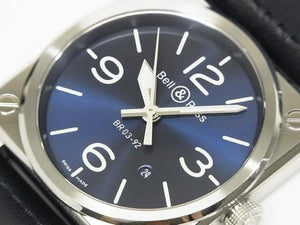 BELL & ROSS BR0392 blue Steel 42 MM BR0392-BLU-ST/SCA Mens 186283241 hannari-shop