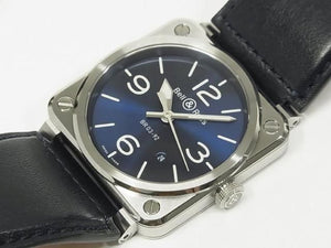 BELL & ROSS BR0392 blue Steel 42 MM BR0392-BLU-ST/SCA Mens 186283241 hannari-shop