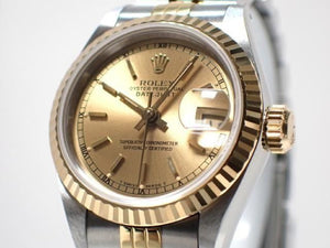 ROLEX Womens Datejust champagne 18KYG combination R series '89 Womens 186296591 hannari-shop