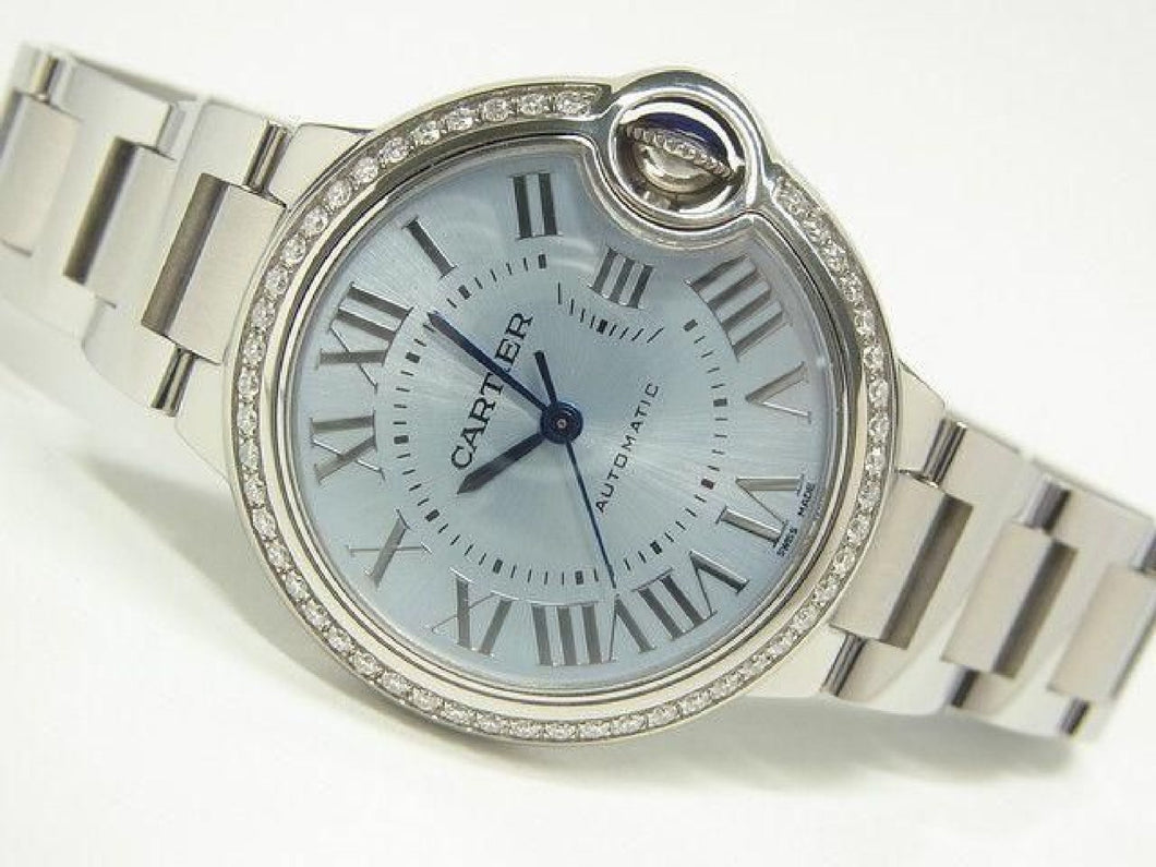 CARTIER Ballon Bleu 33 MM bezel diamond W4BB0028 Womens 186497711 hannari-shop
