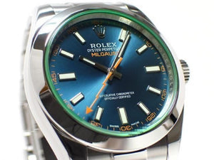 ROLEX Milgauss green glass Z blue Ref.116400GV '18 Mens 186608124 hannari-shop