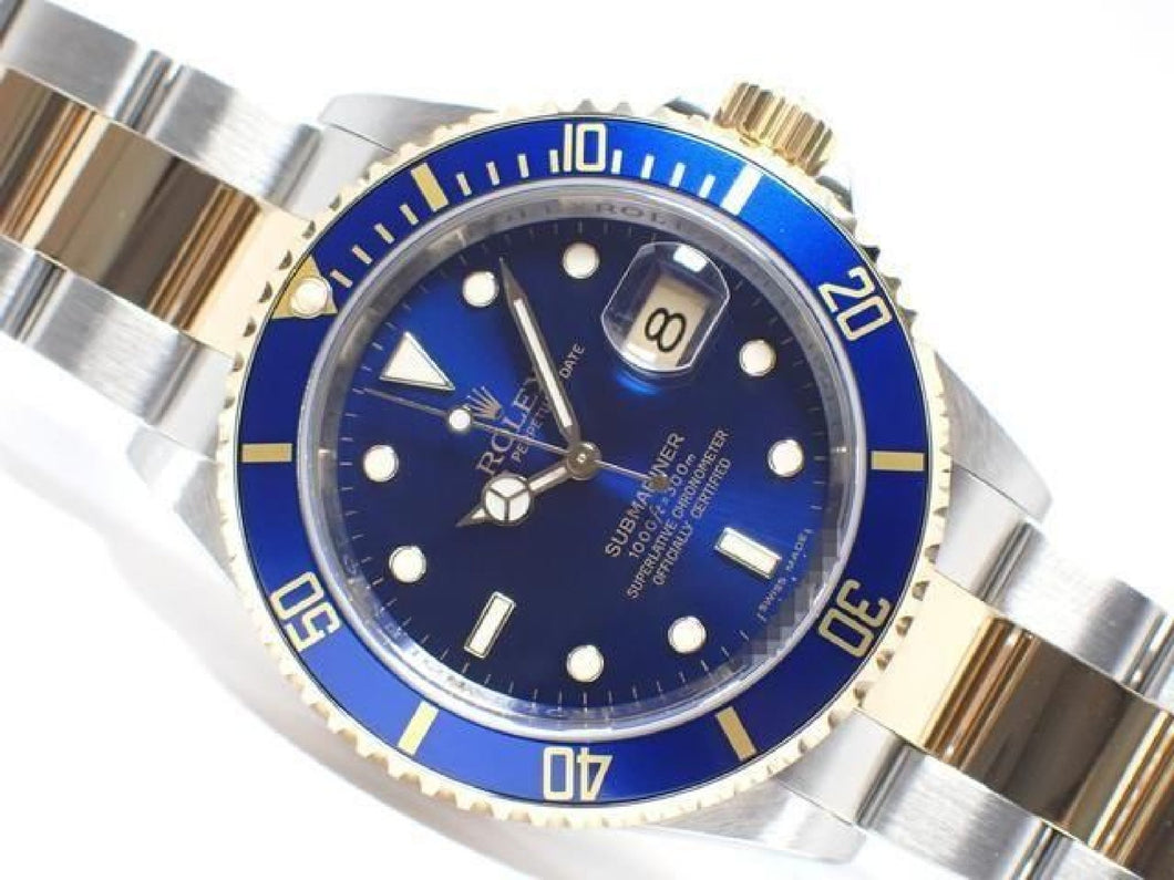 ROLEX Submariner date SS xYG combination blue 16613 M series '08 Mens 186705589 hannari-shop