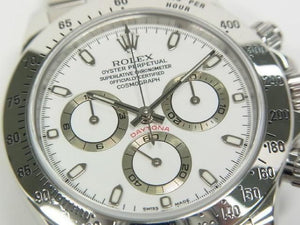 ROLEX Daytona white Dial thin Hand 116520 F series Mens 186714046 hannari-shop