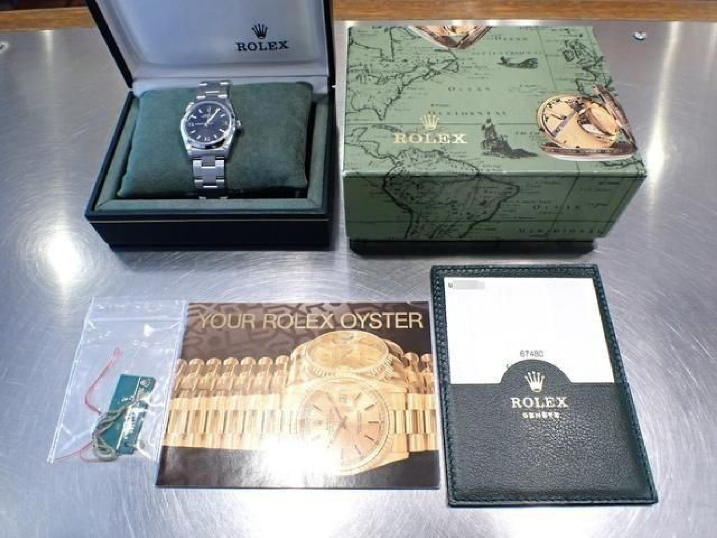 ROLEX Oyster PERPETUAL noir 3 6 9 67480 série U '98 Homme 189282561 hannari-shop