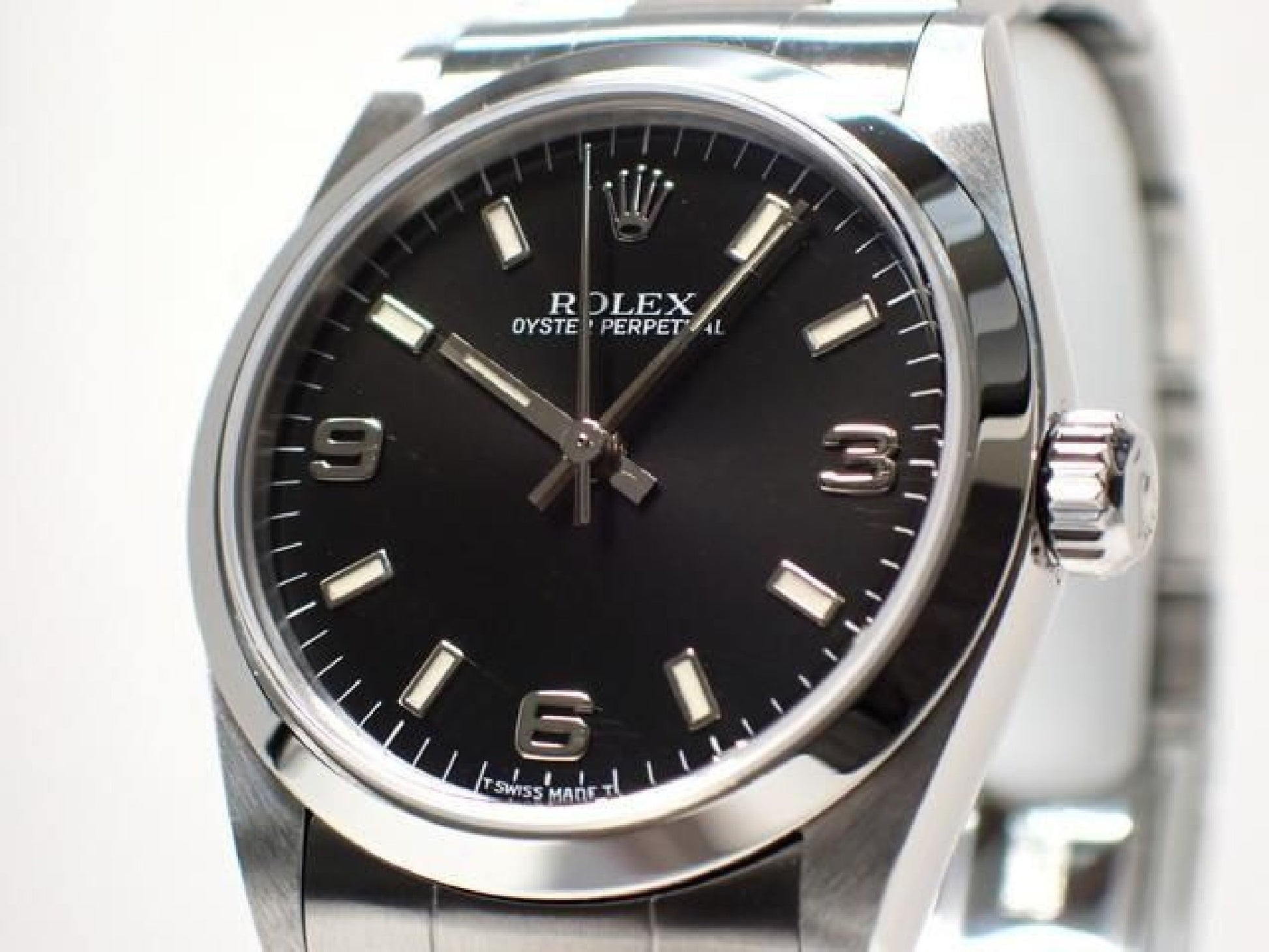 ROLEX Oyster PERPETUAL noir 3 6 9 67480 série U '98 Homme 189282561 hannari-shop