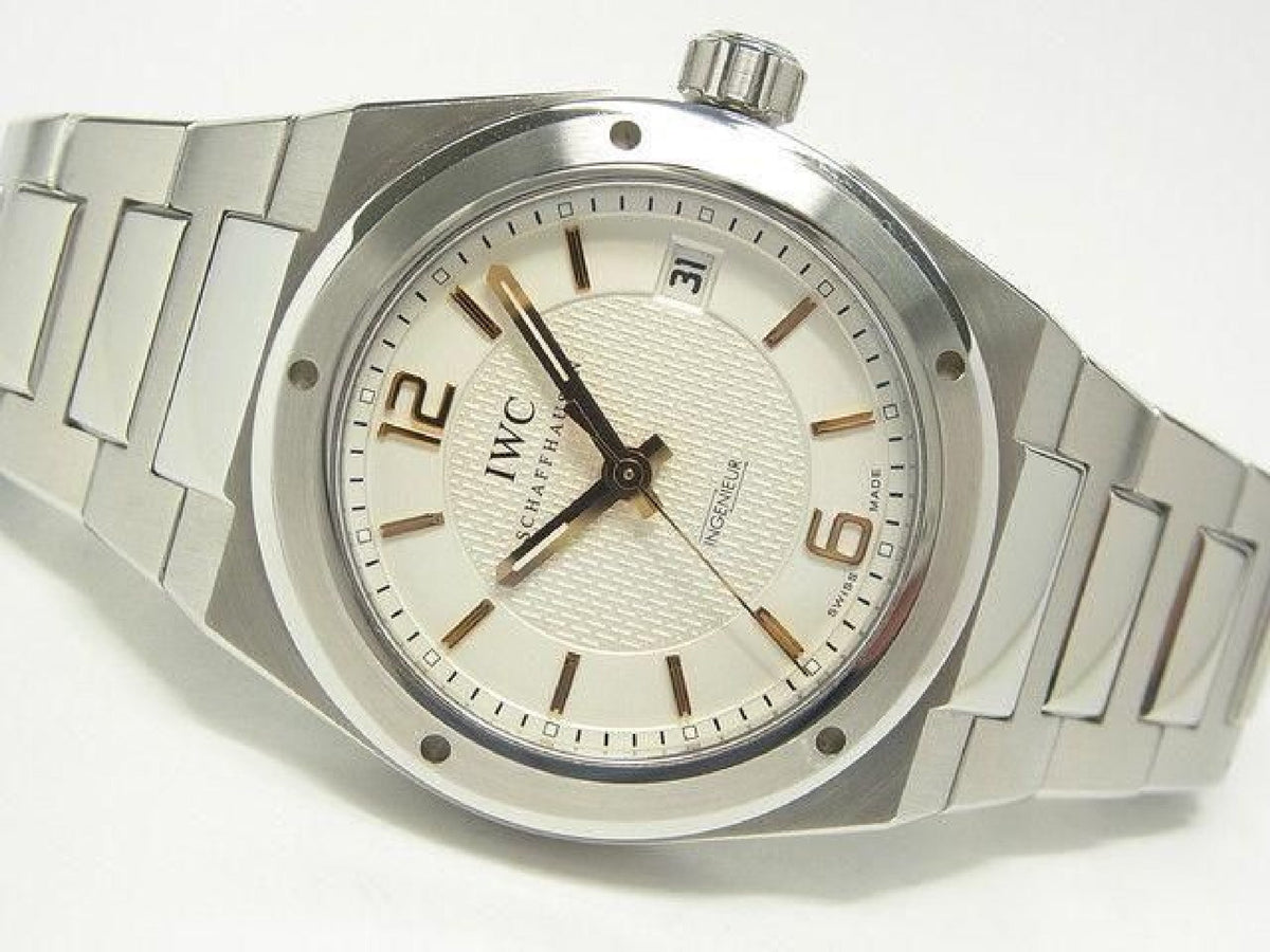 IWC Ingenieur Automatic 40 MM silver IW322801 Sapphire crystal caseback Mens 189299441 hannari-shop