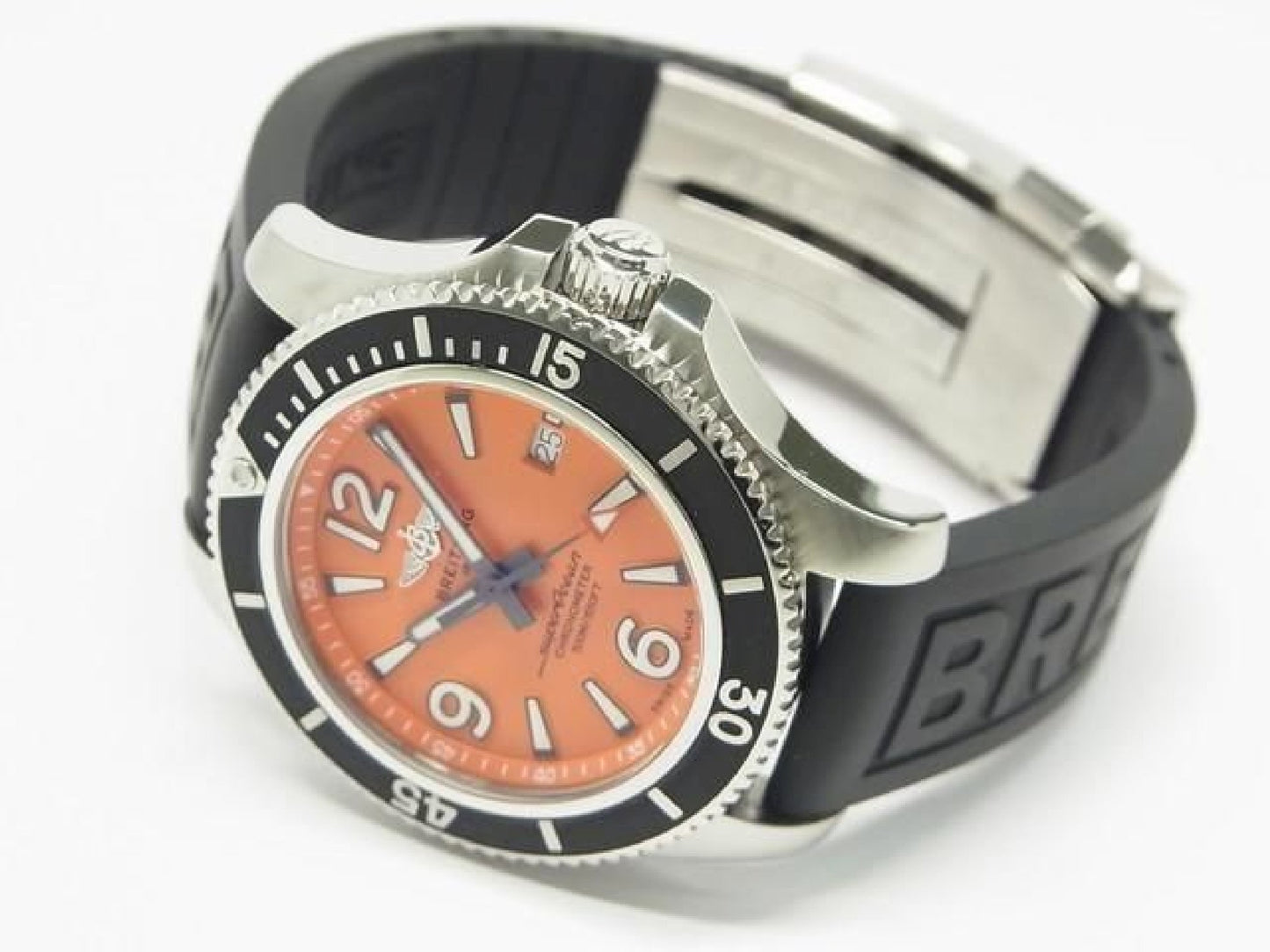 BREITLING Superocean Automatique 42 cadran orange Homme 190303664 hannari-shop