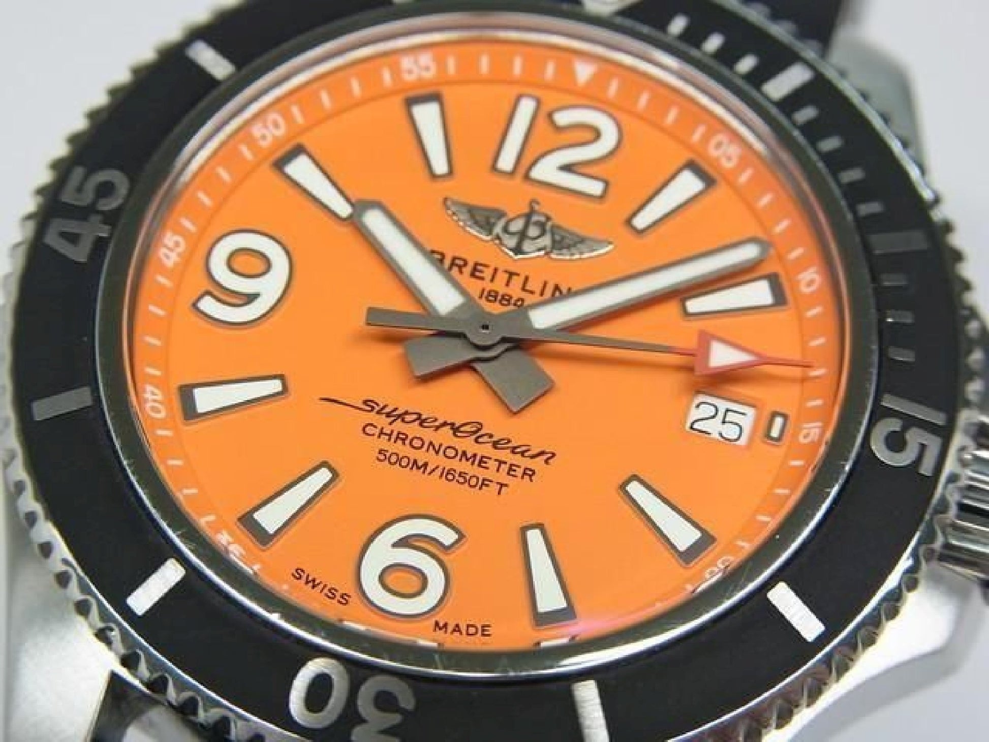 BREITLING Superocean Automatique 42 cadran orange Homme 190303664 hannari-shop