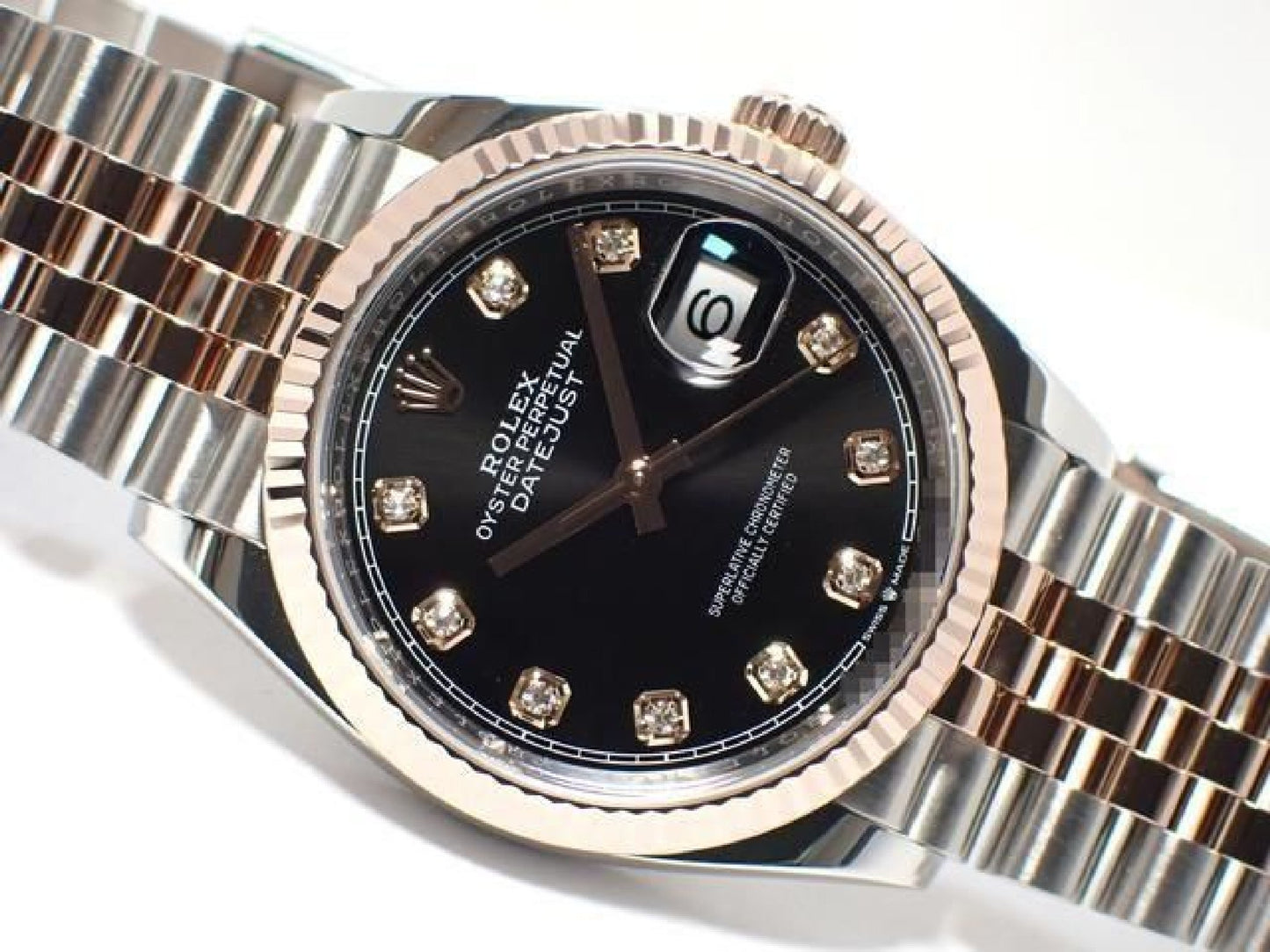 ROLEX Datejust36 cadran noir 10 diamants P bracelet Jubilee '21 Homme 190961312 hannari-shop