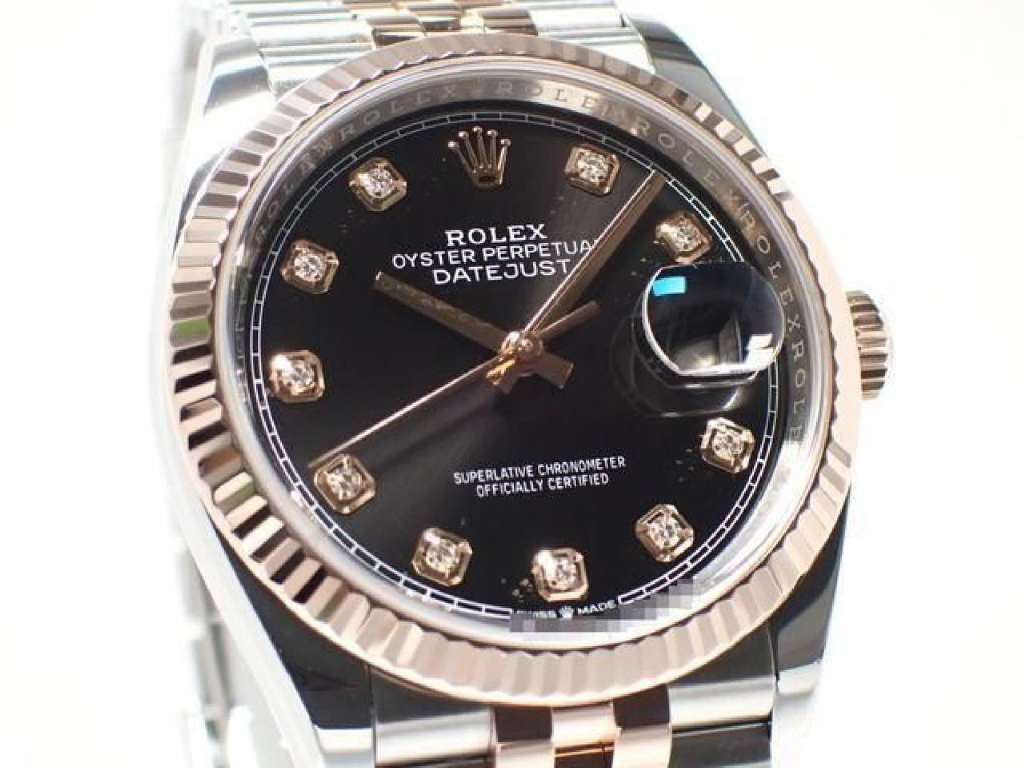 ROLEX Datejust36 cadran noir 10 diamants P bracelet Jubilee '21 Homme 190961312 hannari-shop