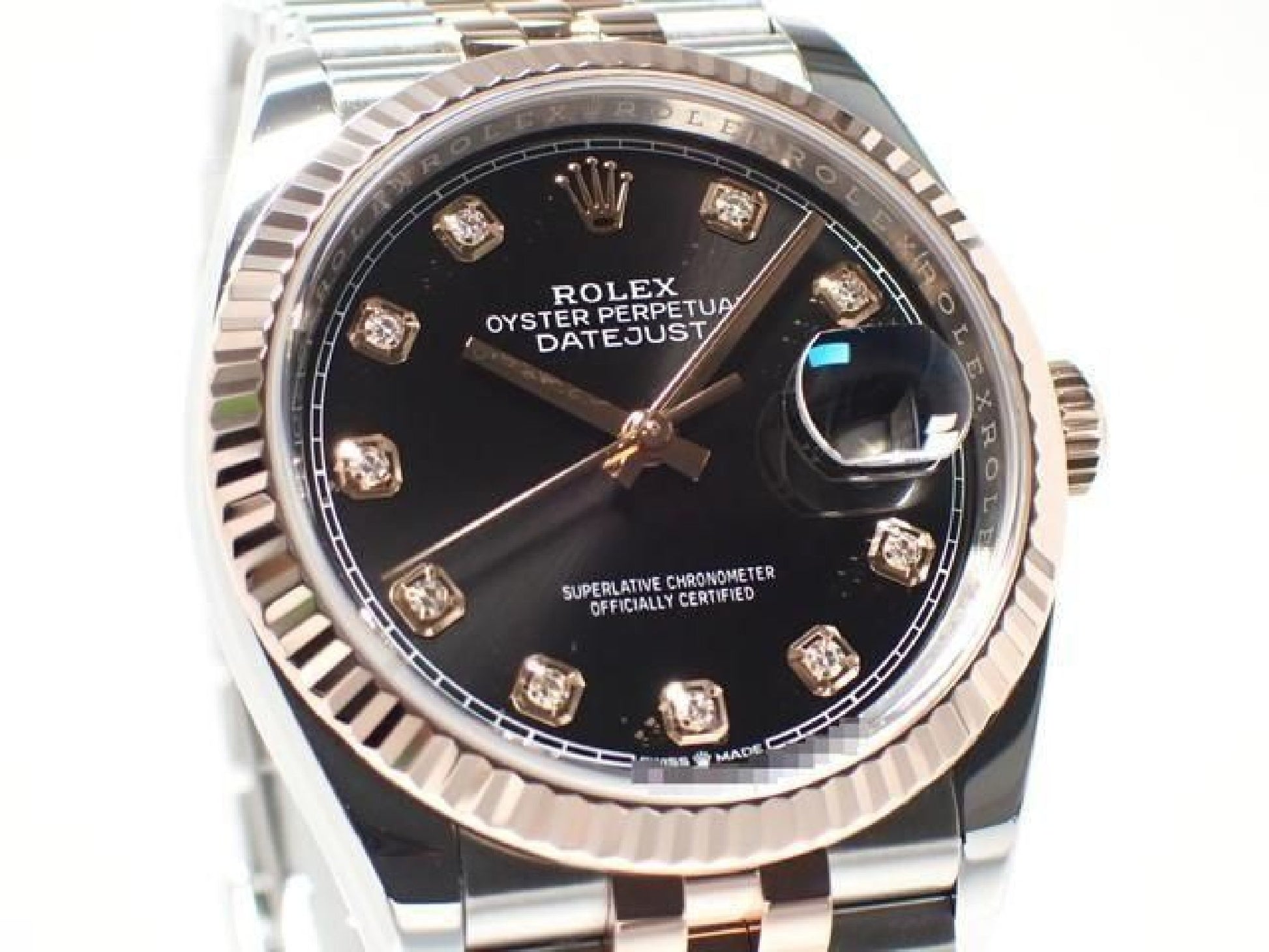 ROLEX Datejust36 cadran noir 10 diamants P bracelet Jubilee '21 Homme 190961312 hannari-shop