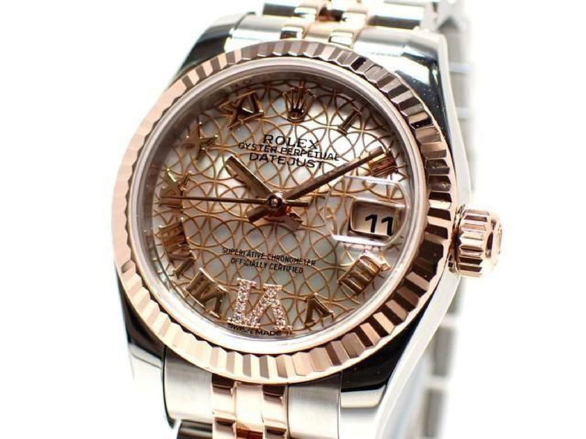 ROLEX Datejust circle Flower VI diamant PG kombination 179171NR '18 Herre 191598911 hannari-shop