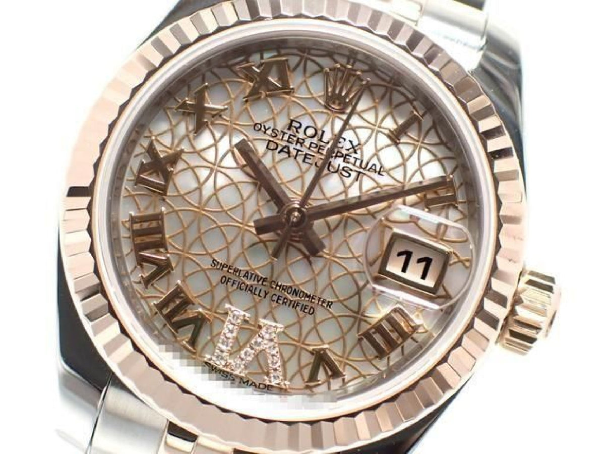 ROLEX Datejust circle Flower VI diamant PG kombination 179171NR '18 Herre 191598911 hannari-shop