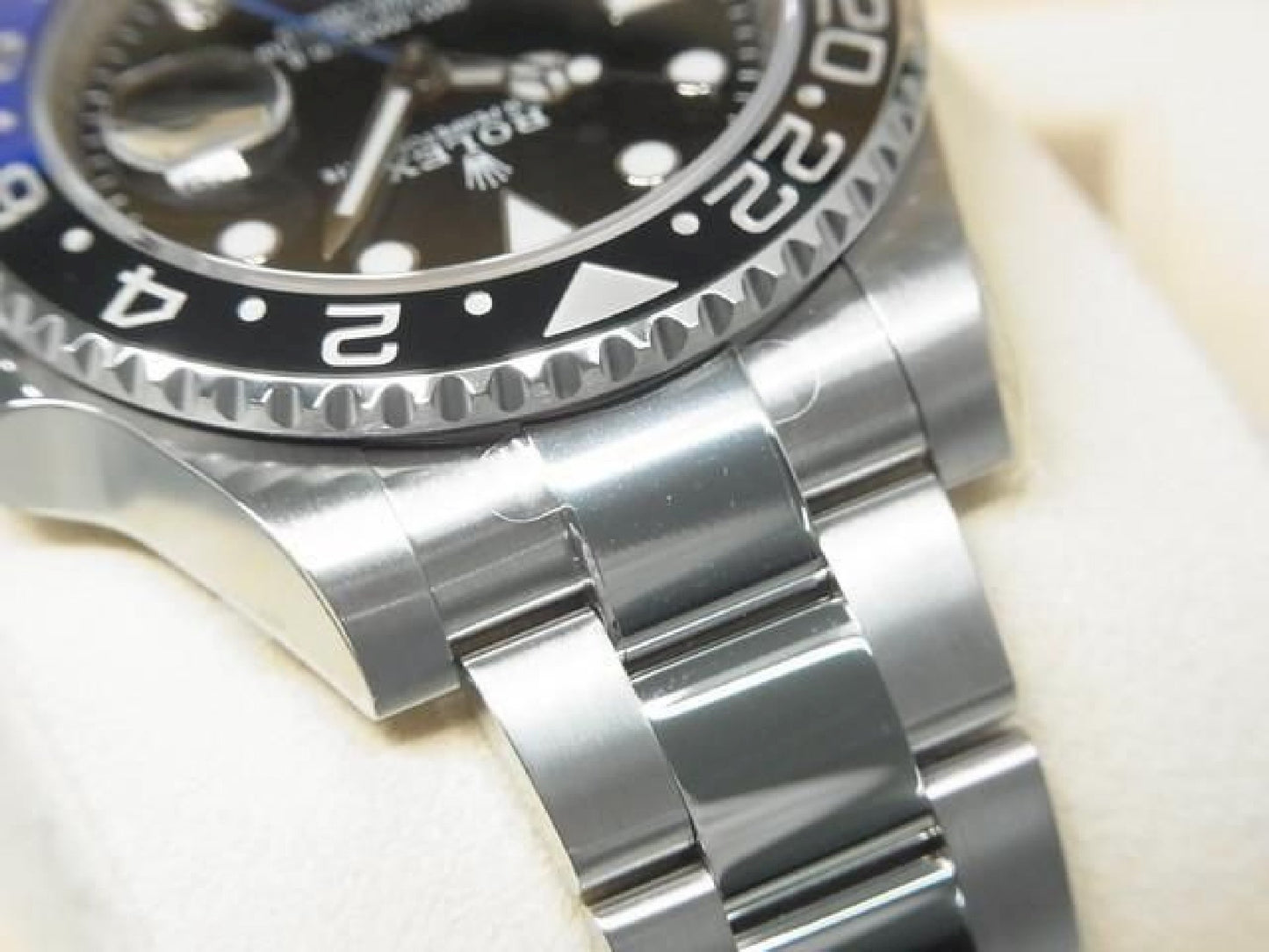 ROLEX GMT MasterII blå sort bezel 116710BLNR Oyster-armbånd beskyttende segl ubrugt Herre 191616105 hannari-shop