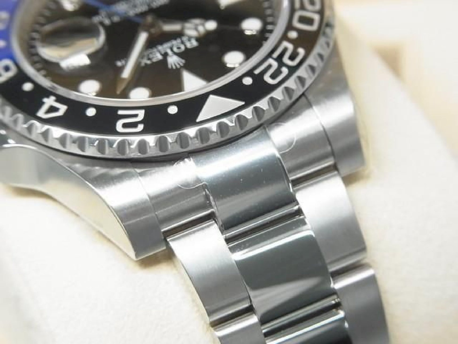 ROLEX GMT MasterII blå sort bezel 116710BLNR Oyster-armbånd beskyttende segl ubrugt Herre 191616105 hannari-shop