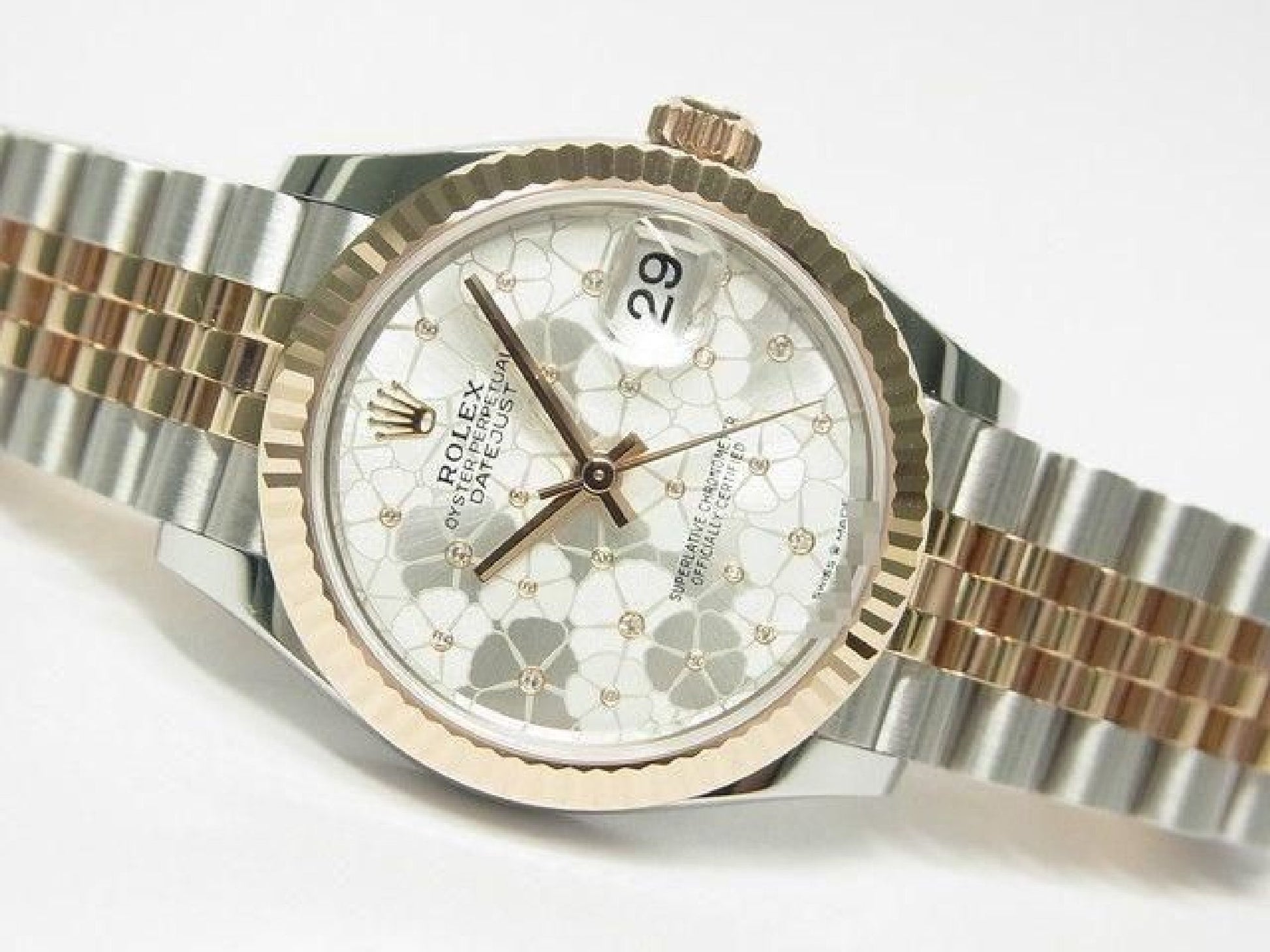 ROLEX Datejust 31 SS x Everose Gold kombination blomster motiv 278271 Herre 191629072 hannari-shop