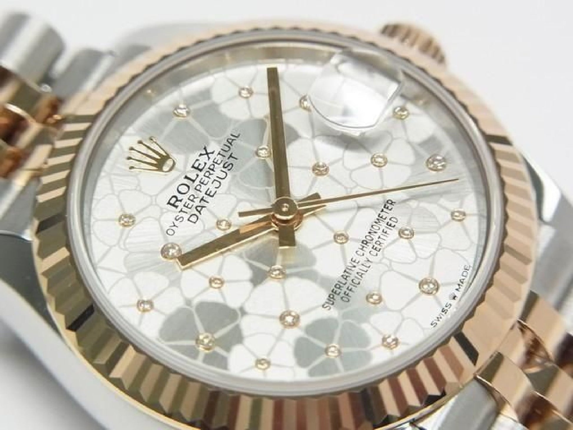 ROLEX Datejust 31 SS x Everose Gold kombination blomster motiv 278271 Herre 191629072 hannari-shop