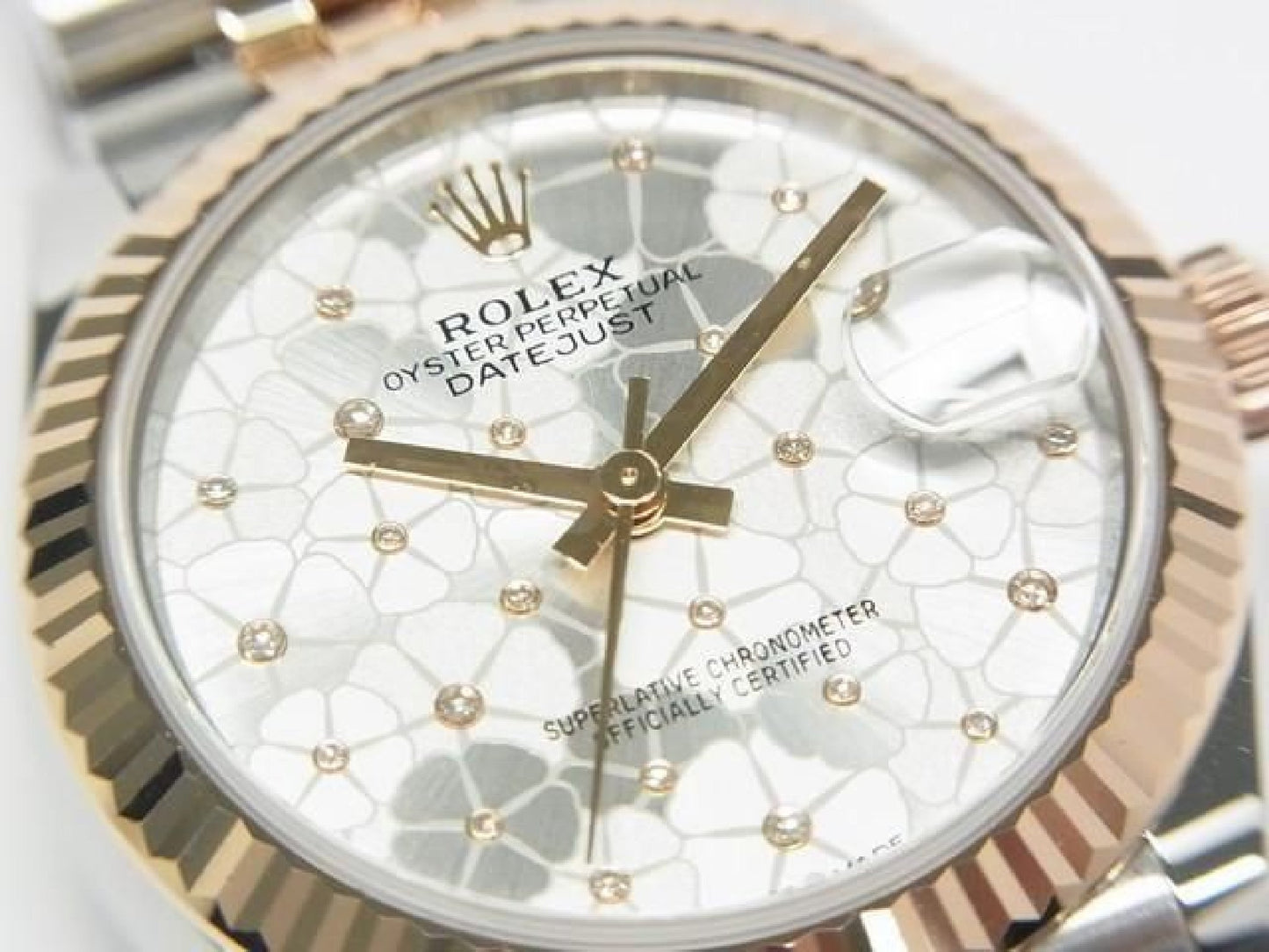 ROLEX Datejust 31 SS x Everose Gold kombination blomster motiv 278271 Herre 191629072 hannari-shop