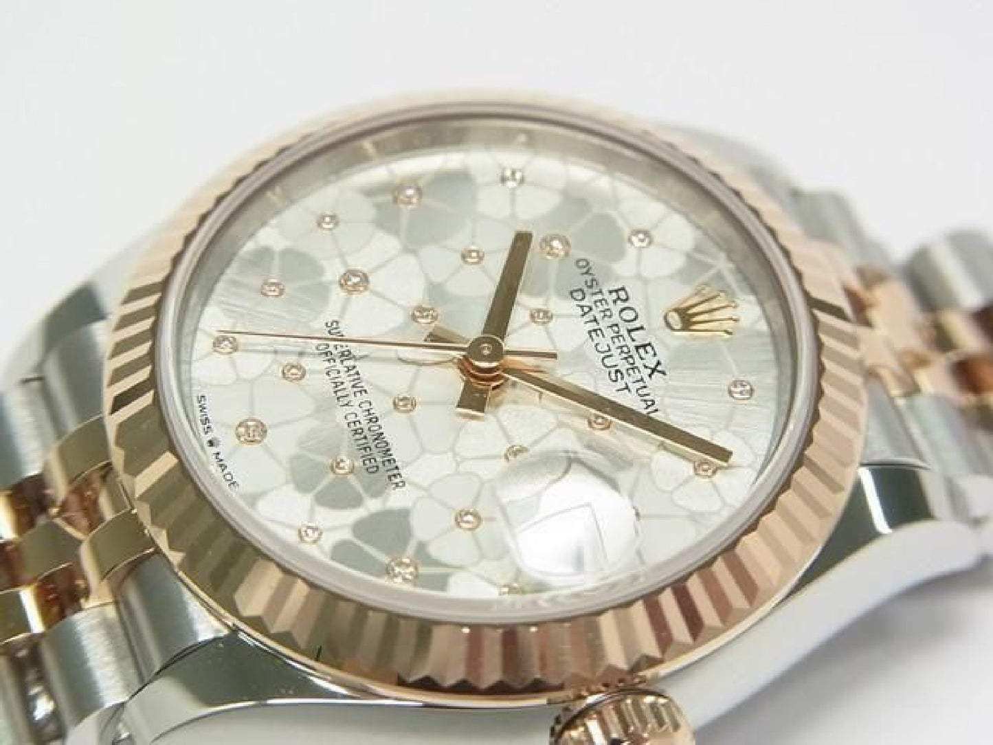 ROLEX Datejust 31 SS x Everose Gold kombination blomster motiv 278271 Herre 191629072 hannari-shop