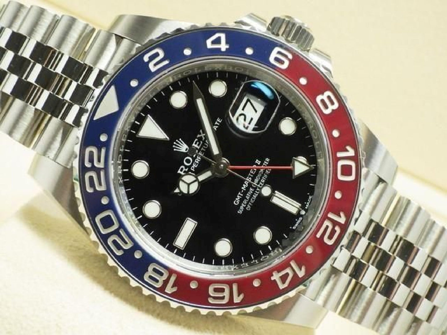 ROLEX GMT MasterII lunette rouge et bleue Bracelet Jubilee 126710BLRO '22 acheté Homme 191676704 hannari-shop