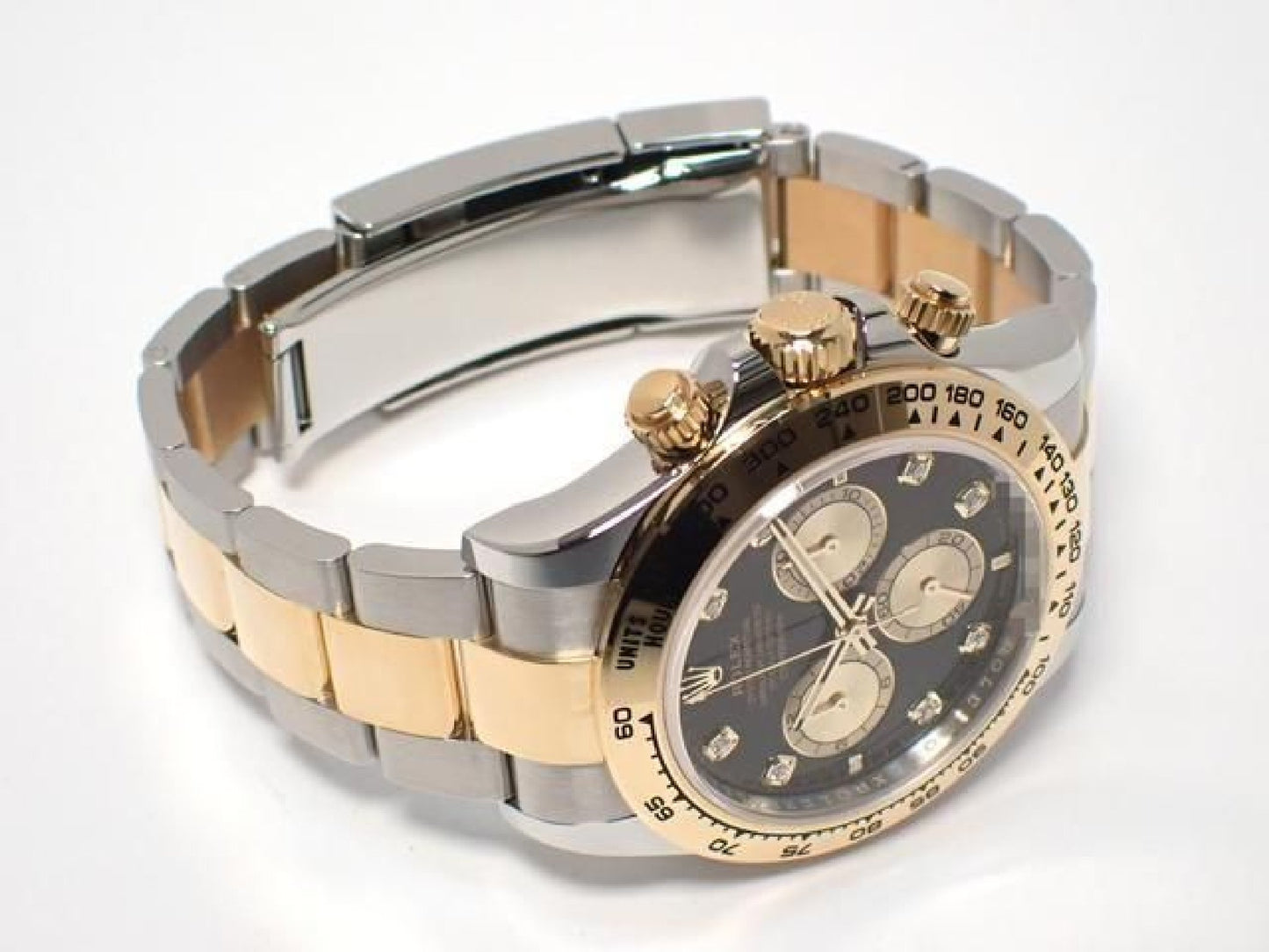 ROLEX Daytona SS x18KYG kombination sort skive 8P diamant 126503G '24 Herre 191676992 hannari-shop