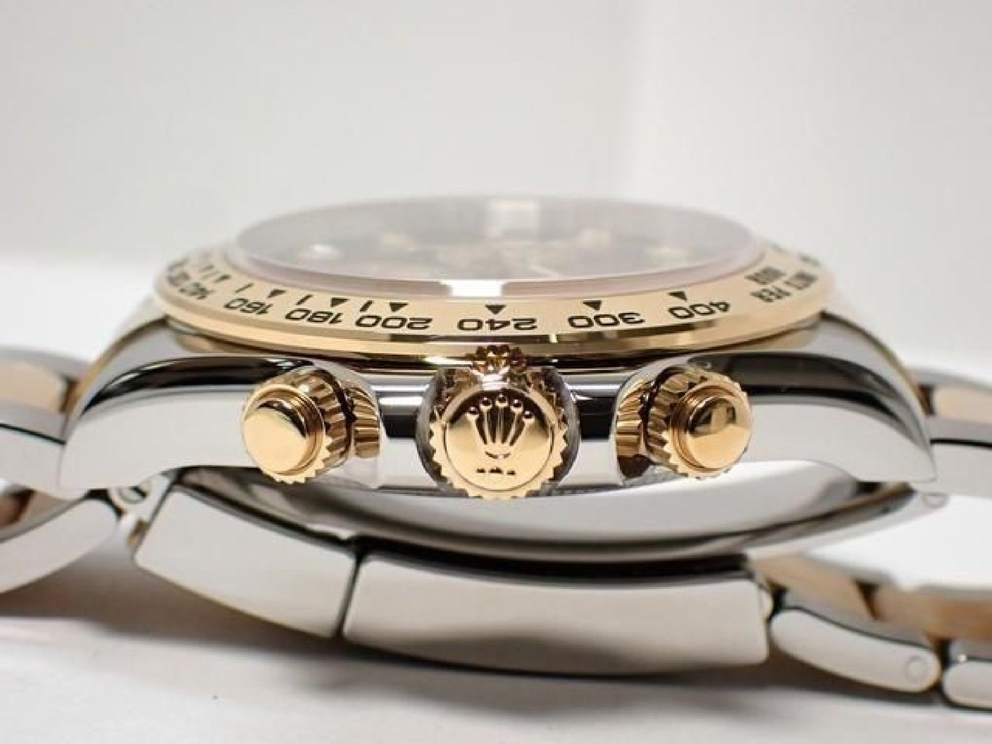 ROLEX Daytona SS x18KYG kombination sort skive 8P diamant 126503G '24 Herre 191676992 hannari-shop