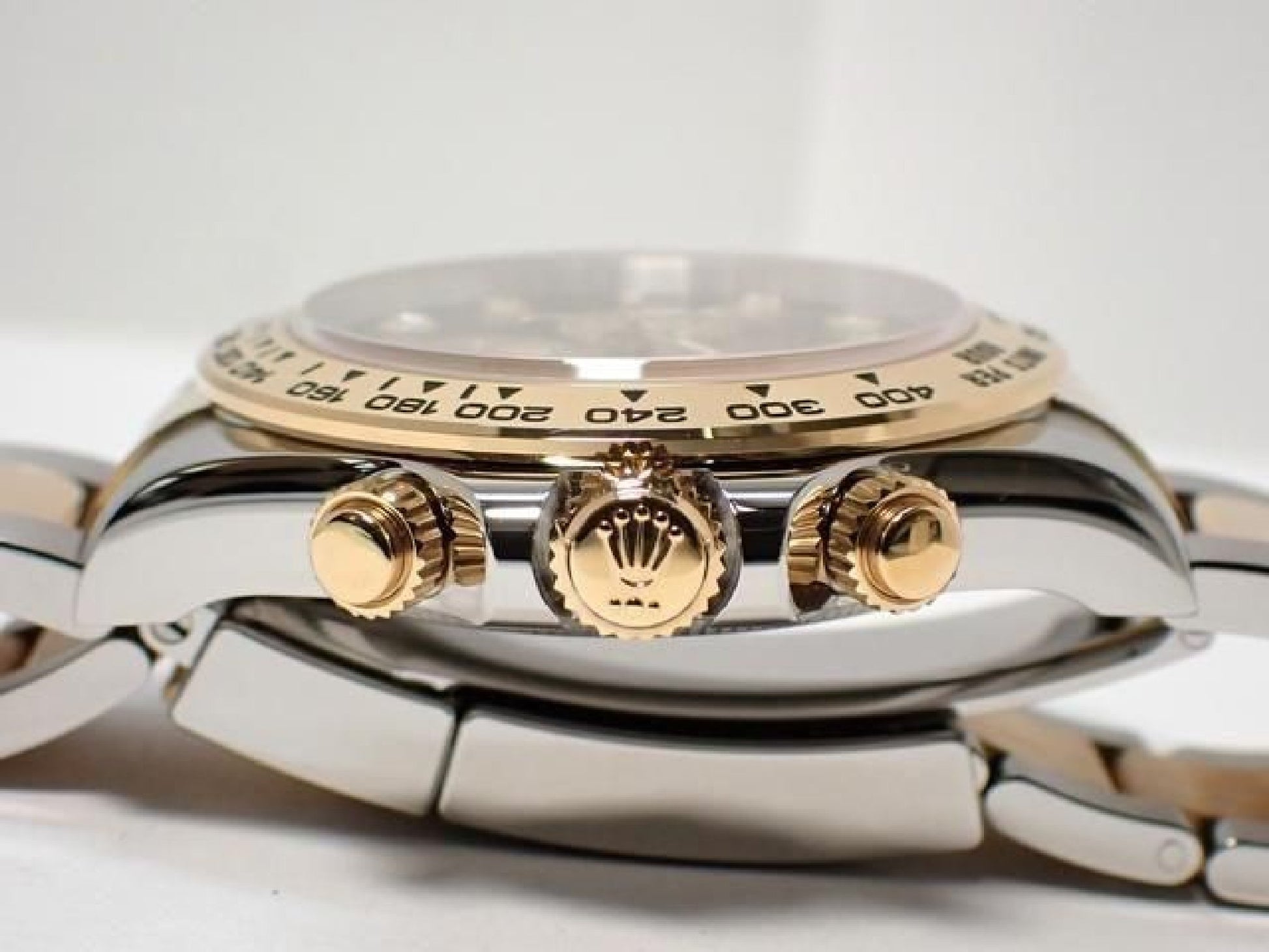 ROLEX Daytona SS x18KYG kombination sort skive 8P diamant 126503G '24 Herre 191676992 hannari-shop