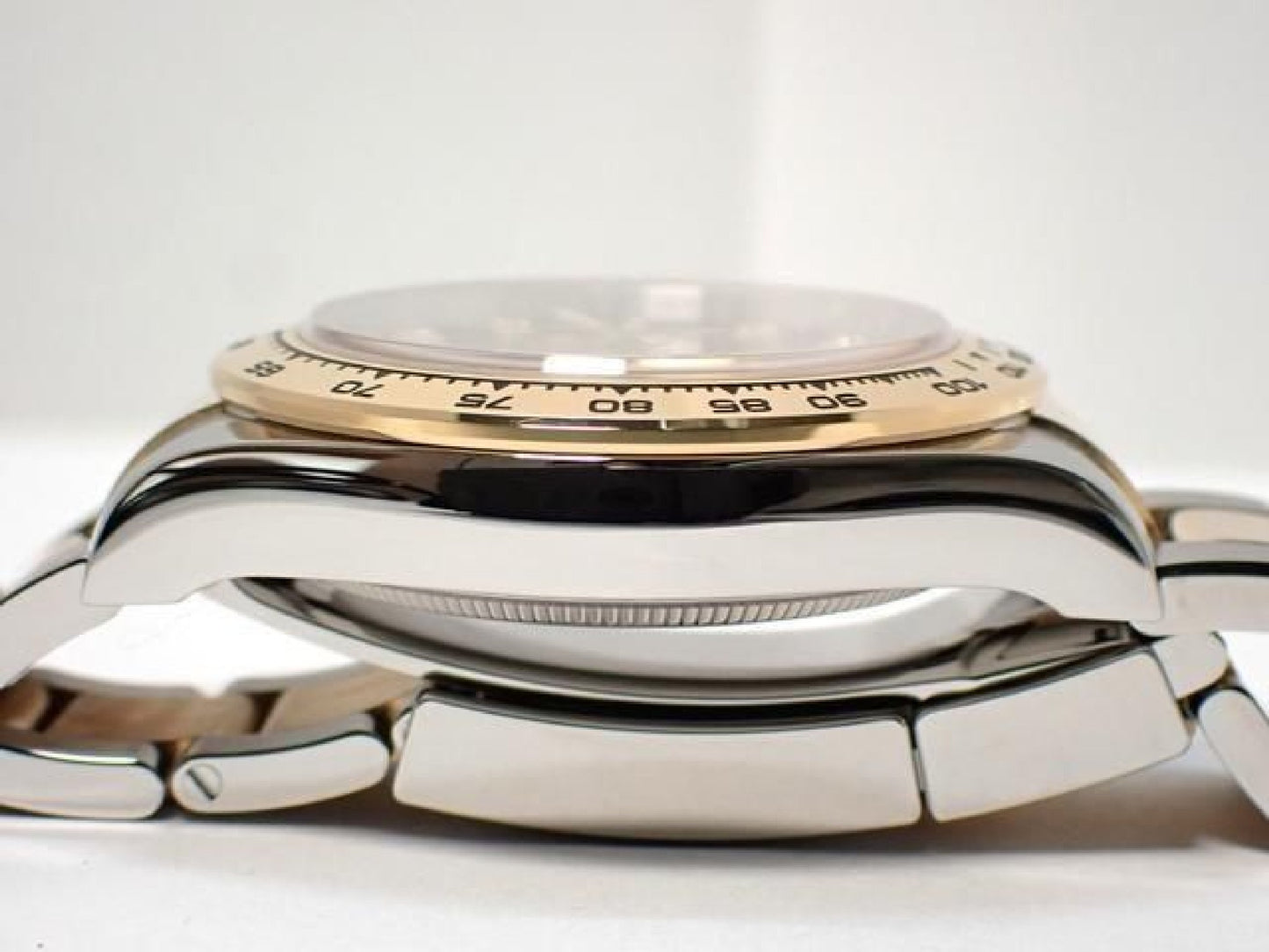 ROLEX Daytona SS x18KYG kombination sort skive 8P diamant 126503G '24 Herre 191676992 hannari-shop