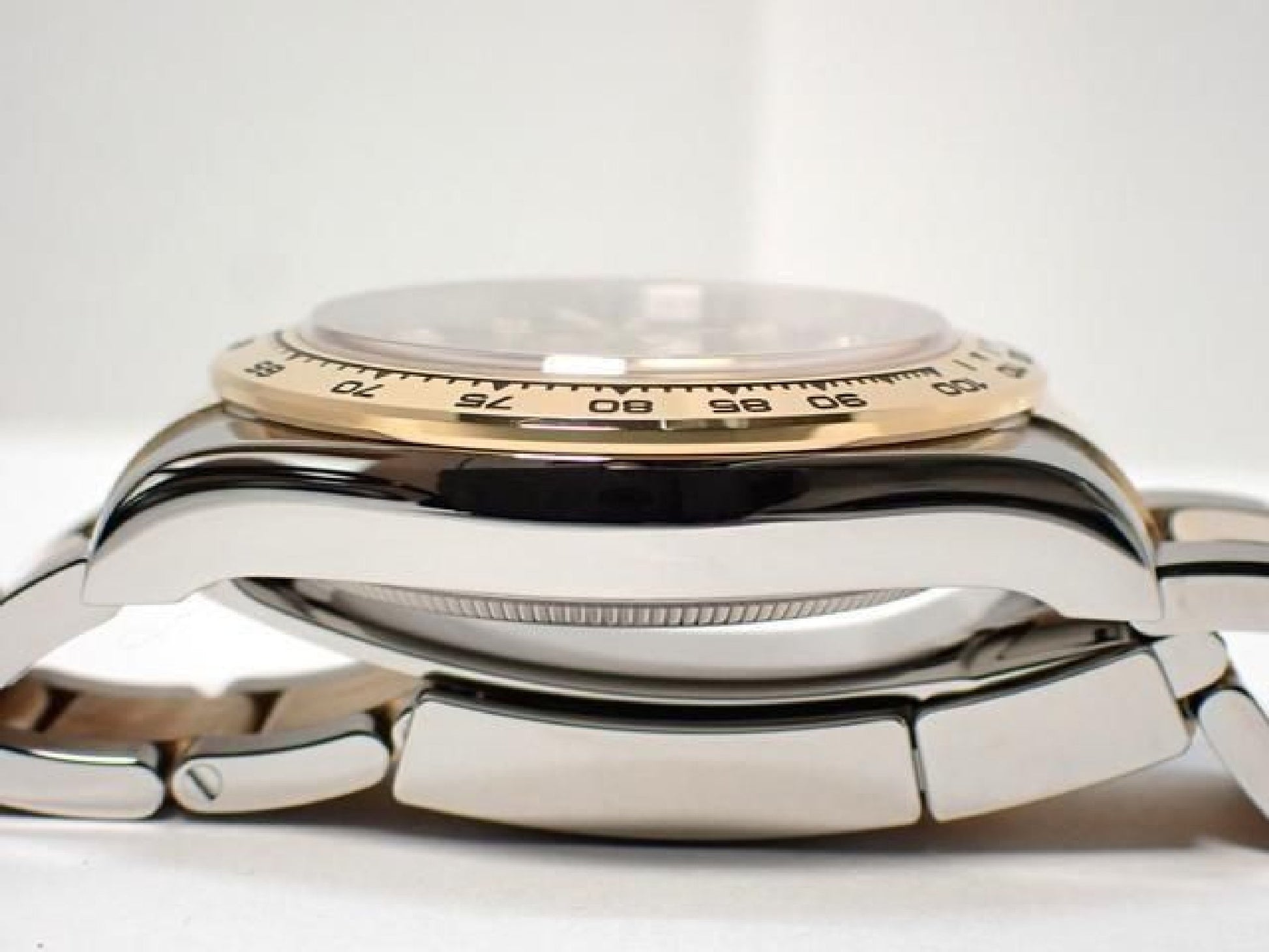 ROLEX Daytona SS x18KYG kombination sort skive 8P diamant 126503G '24 Herre 191676992 hannari-shop