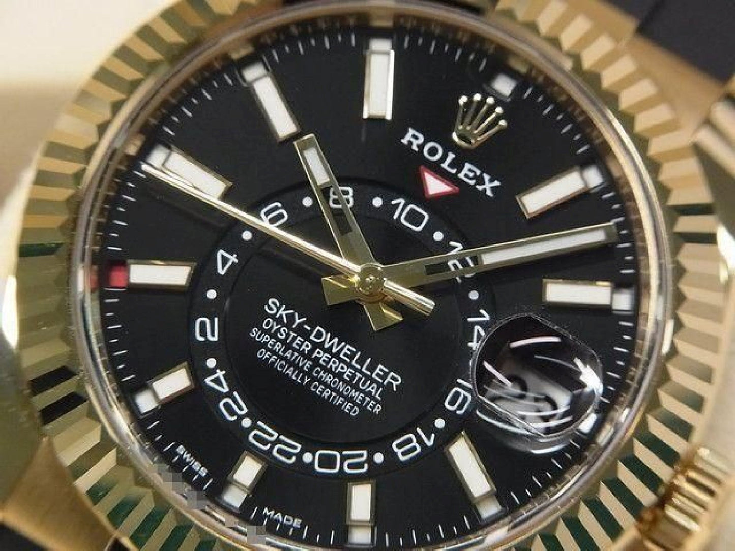 ROLEX Sky-Dweller 18KYG cadran noir 326238 Homme 191758815 hannari-shop
