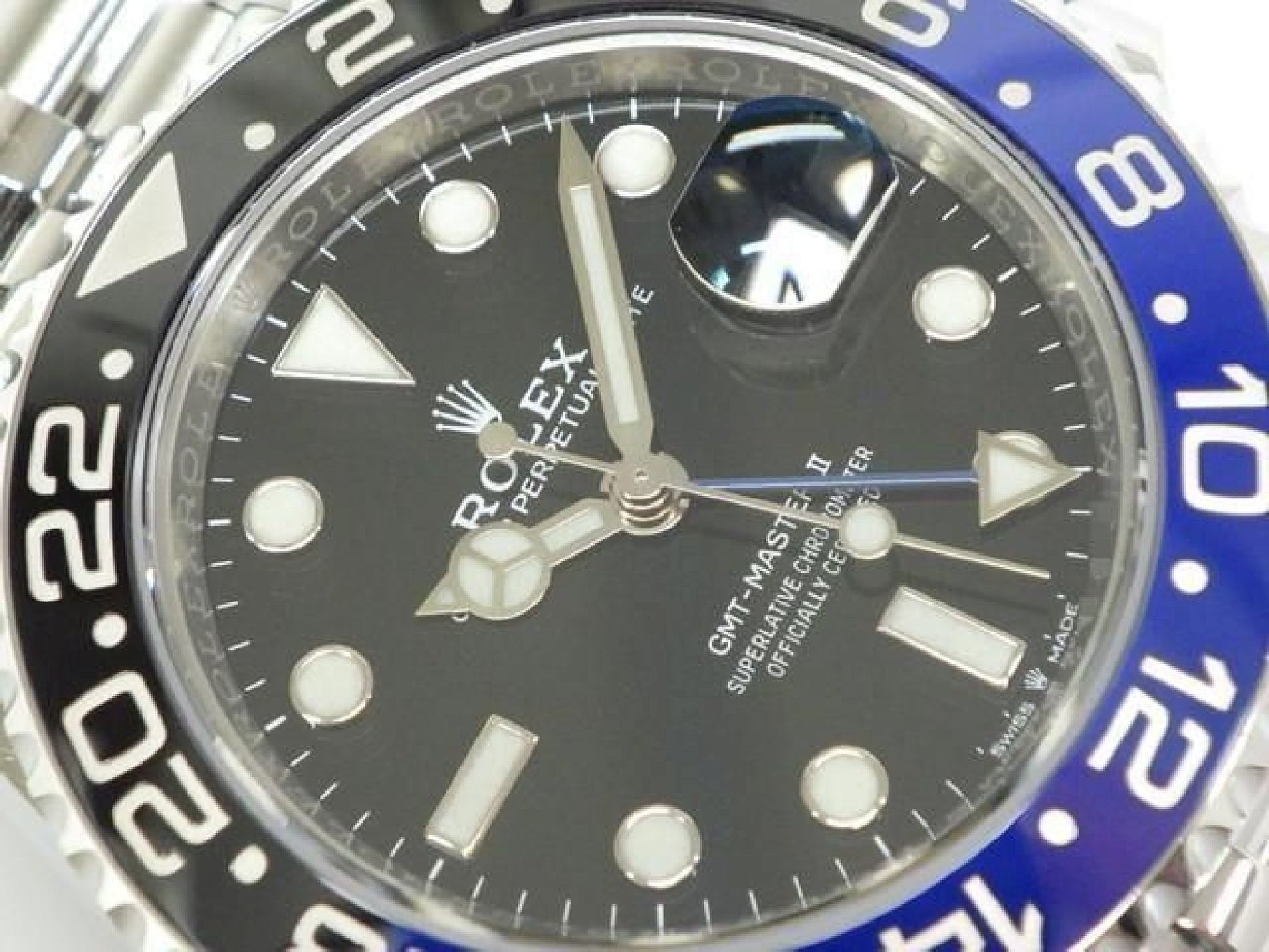 ROLEX GMT MasterII blauwe zwarte lunette Ref.126710BLNR Jubilee armband Heren 191797715 hannari-shop