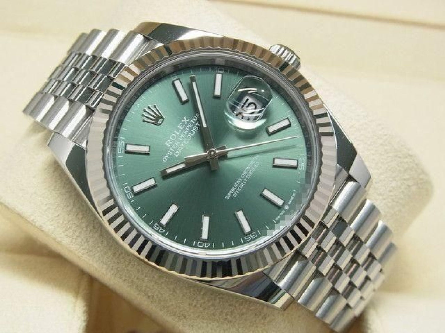 ROLEX Datejust 41 mint-green Dial 126334 Jubilee Bracelet Mens 191858255 hannari-shop