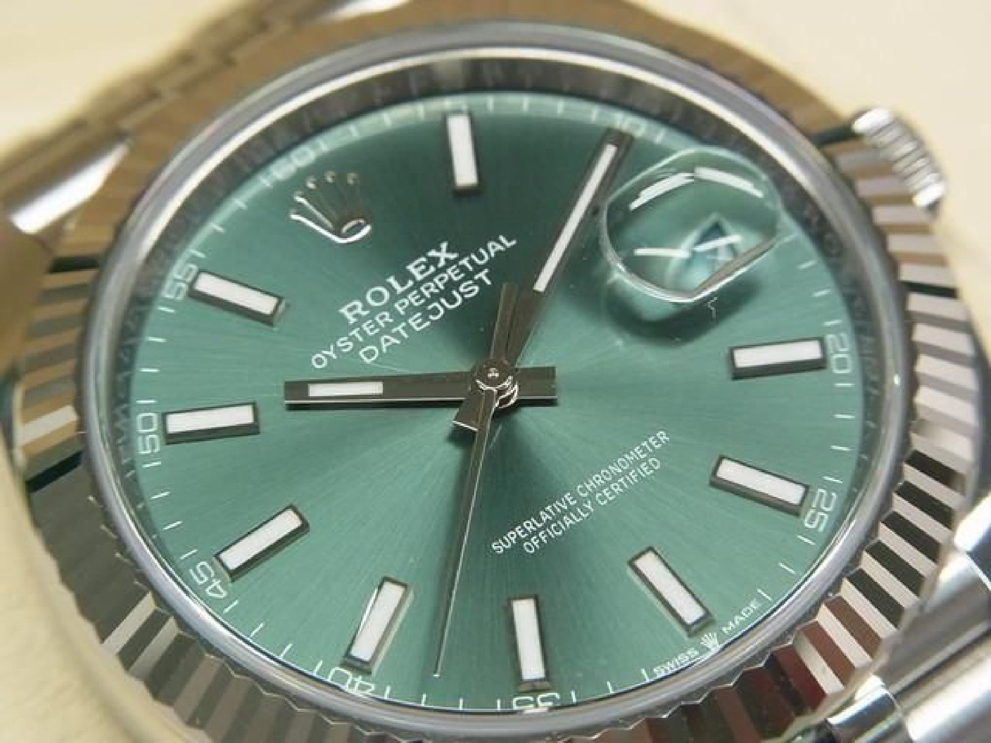 ROLEX Datejust 41 mint-green Dial 126334 Jubilee Bracelet Mens 191858255 hannari-shop